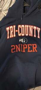Sniper Gang Pullover Hoodie “Tri-County Sniper” 2XL Navy Color (FAU Colors)